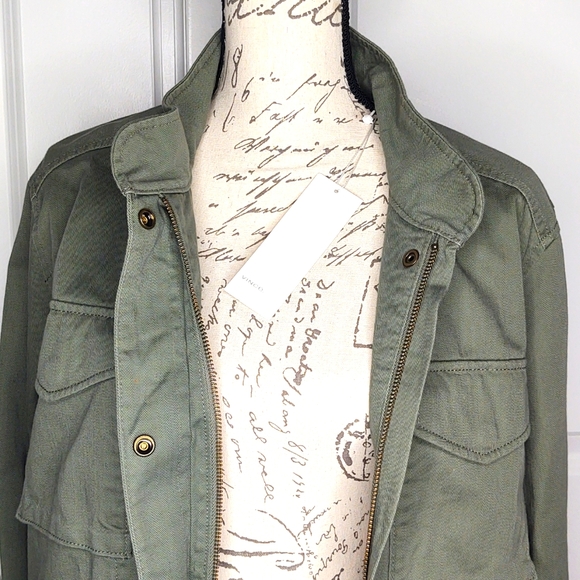 Vince Cotton Utility Jacket, Loden Green, Size Large 🆕 - Picture 5 of 12